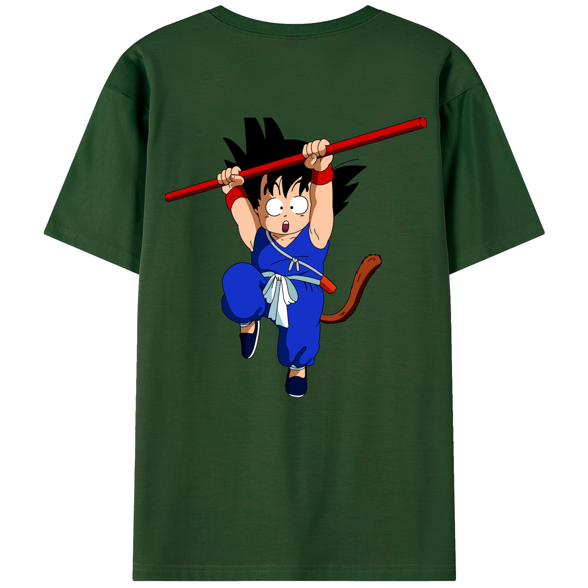 （画像用） ドラゴンボール 孫悟空（そん ごくう）Son Goku カカロット DRAGON BALL Kakarotto 綿100％半袖Tシャツ（背面プリント）
